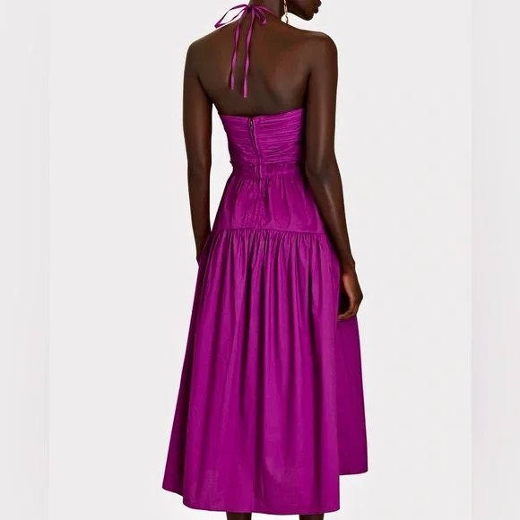 🌺🎉HP🎉🌺 NWT Ulla Johnson Ella Cutout Halter Dress Orchid - Picture 8 of 16